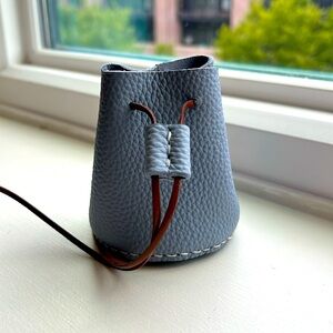 Powder Blue Leather Mini Bag